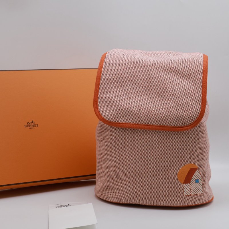 HERMES Les Cabanes後背包 - 橘-8