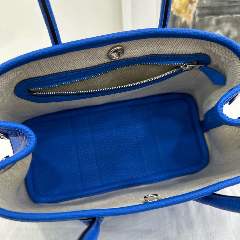 愛馬仕 garden mini花園水妖藍銀扣 k刻 有購證-7