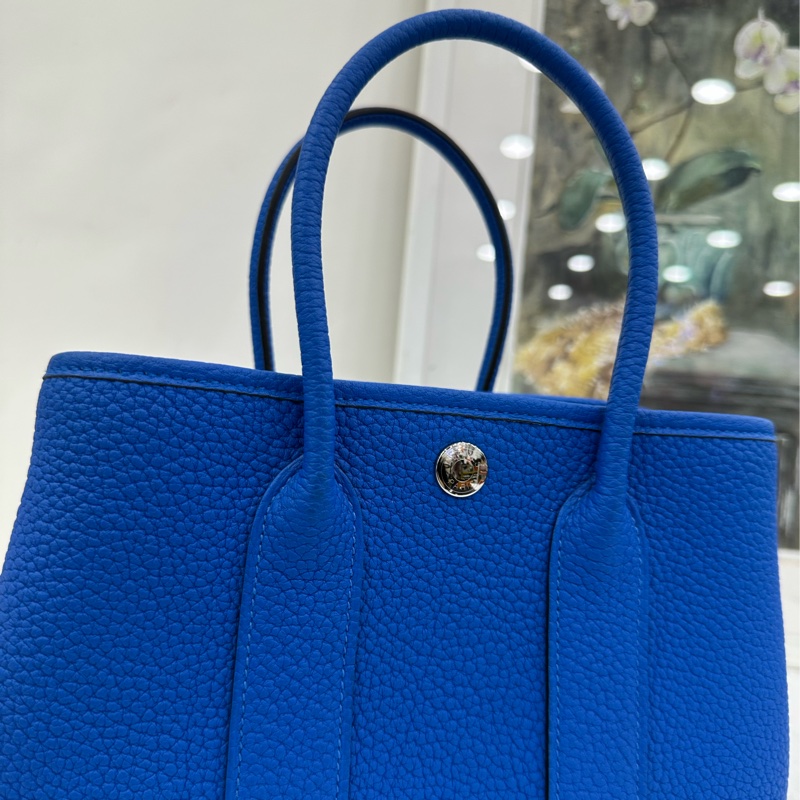 愛馬仕 garden mini花園水妖藍銀扣 k刻 有購證-8