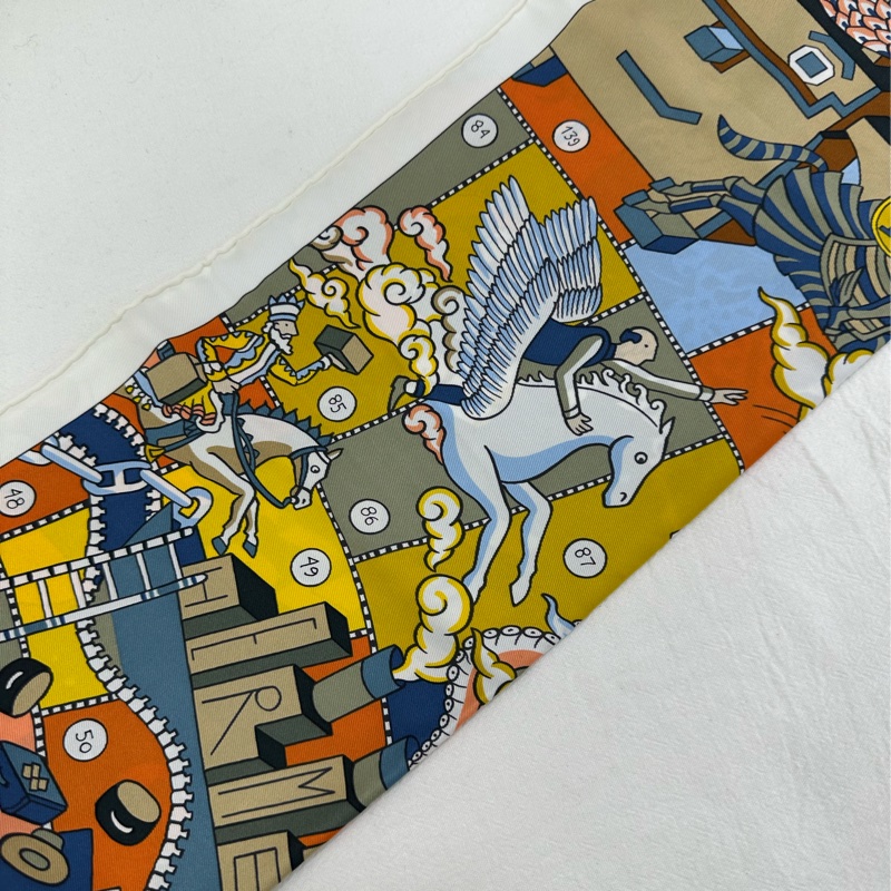 HERMES 史詩細節 絲巾有盒70*70 全新-2