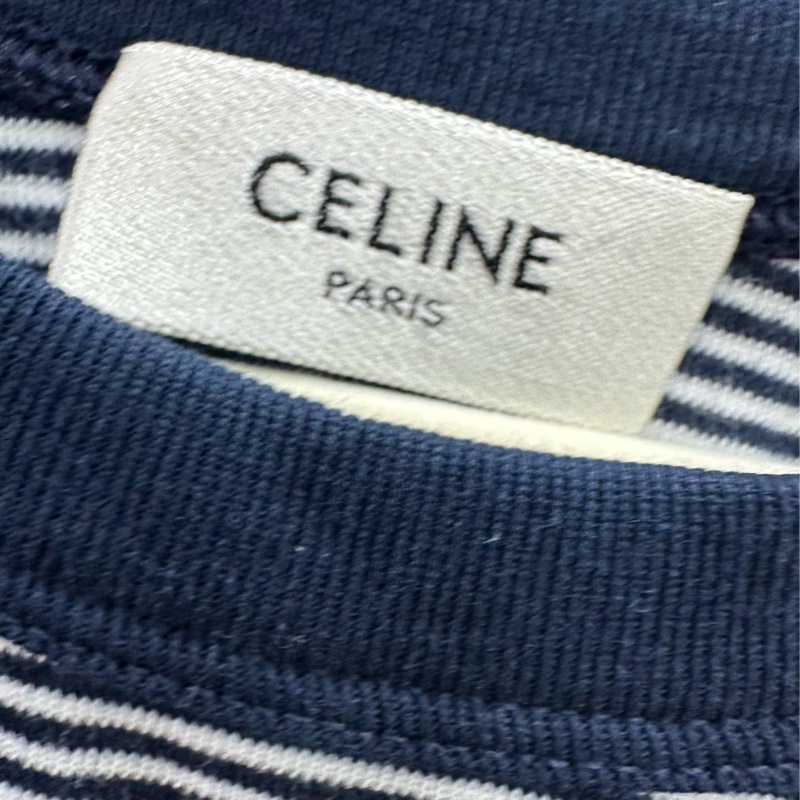 CELINE賽琳 凱旋門標誌條紋背心 L碼 全新 25新款 短版吊帶-4