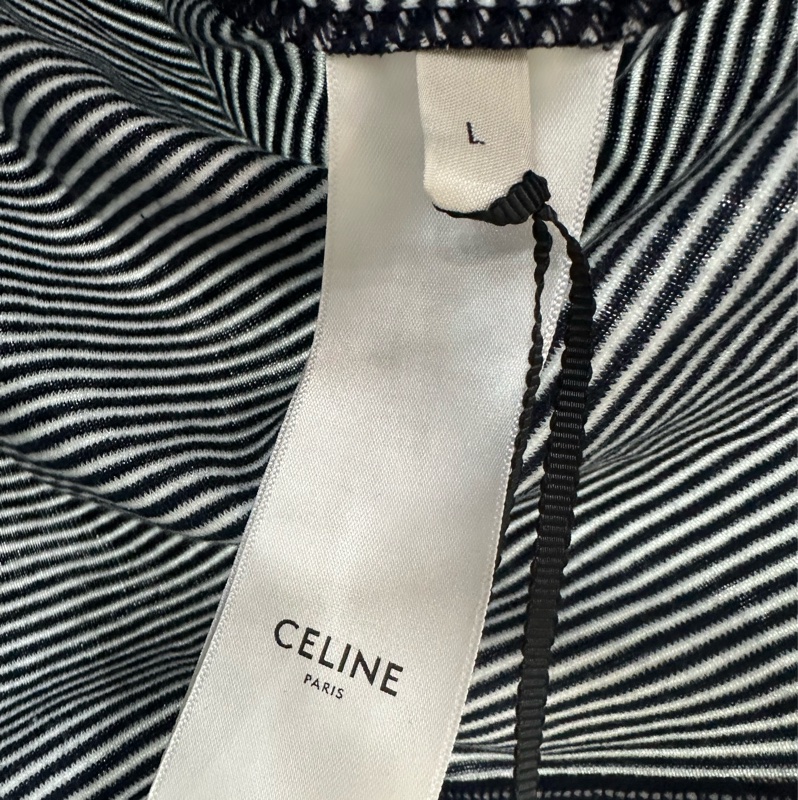 CELINE賽琳 凱旋門標誌條紋背心 L碼 全新 25新款 短版吊帶-5