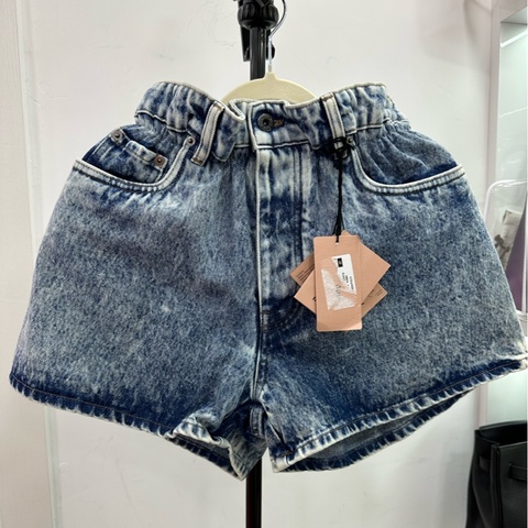 Miumiu 繆繆滿logo花苞牛仔短褲 27碼 全新