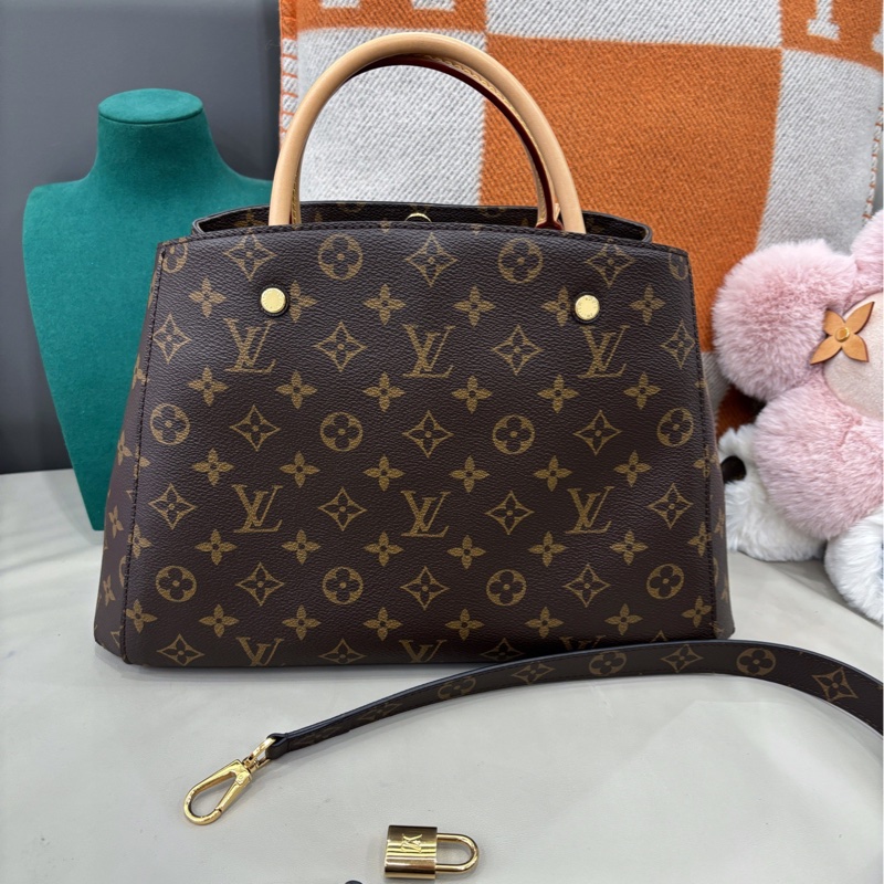 LV 老花中號蒙田，33×23，成色超級新98新-2