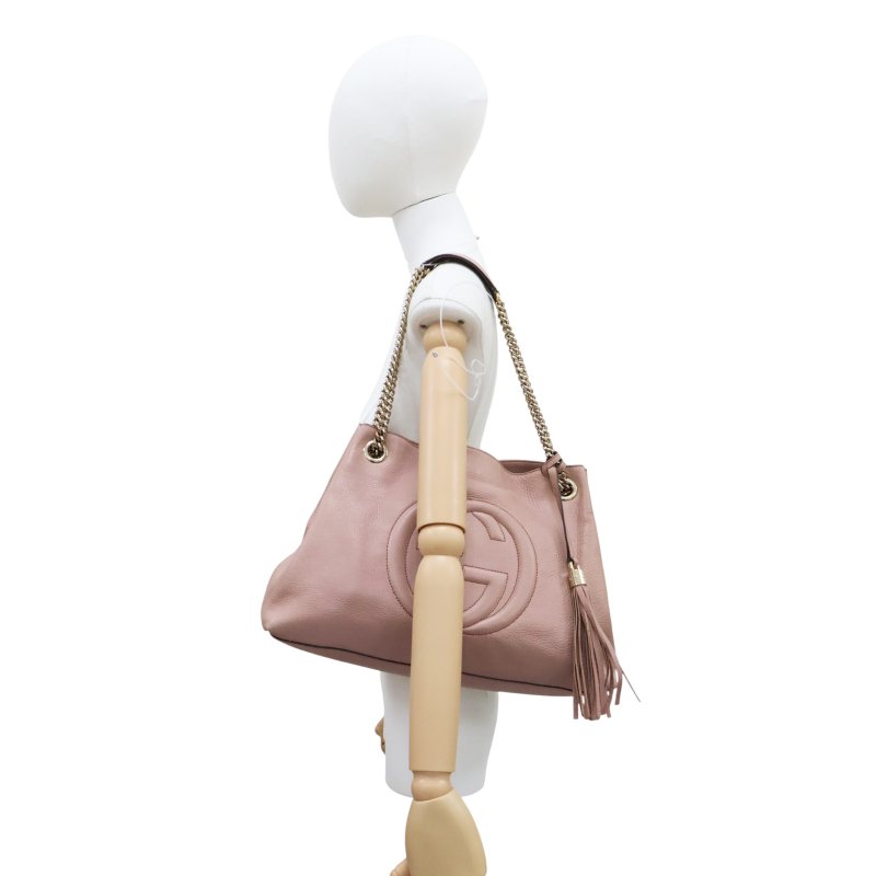 粉色 牛皮 Soho 肩背包 308982【GUCCI 古馳】 308982-4