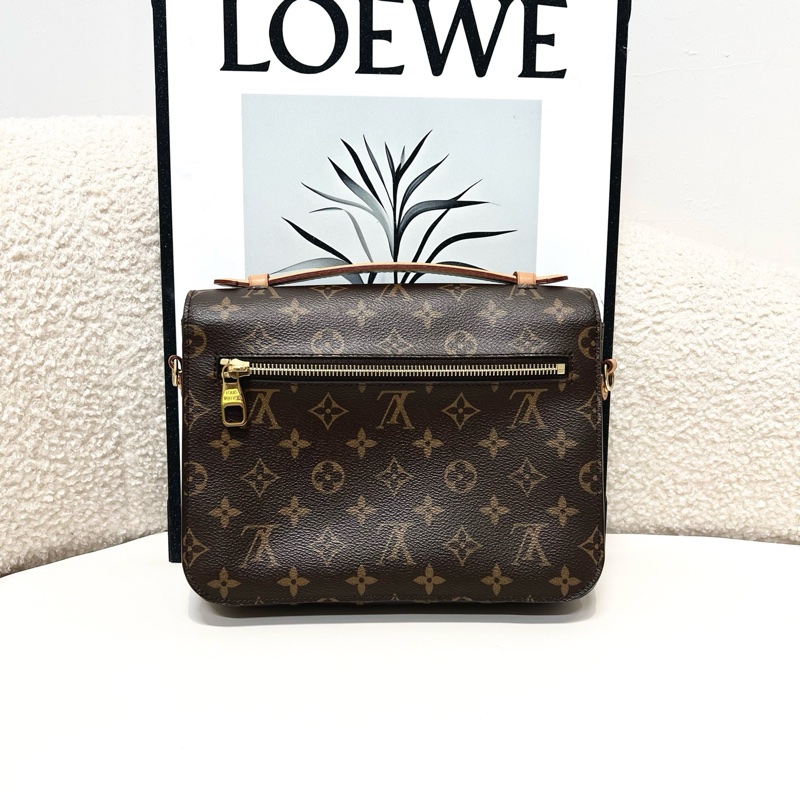95新Louis Vuitton/路易威登 Pochette Metis 棕色老花邮差包 手提单肩斜挎包-1
