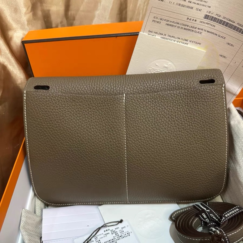 有購證🩷 halzan25 大象灰金扣 手提單肩斜挎包 哈喇子包 Z刻 大全套有發票-1