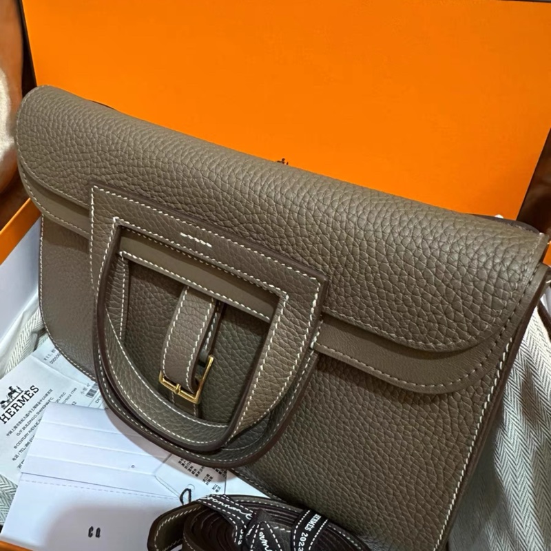 有購證🩷 halzan25 大象灰金扣 手提單肩斜挎包 哈喇子包 Z刻 大全套有發票-2