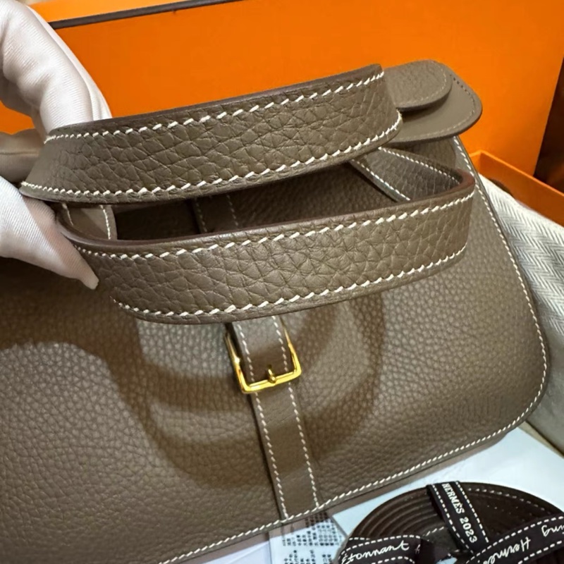 有購證🩷 halzan25 大象灰金扣 手提單肩斜挎包 哈喇子包 Z刻 大全套有發票-6