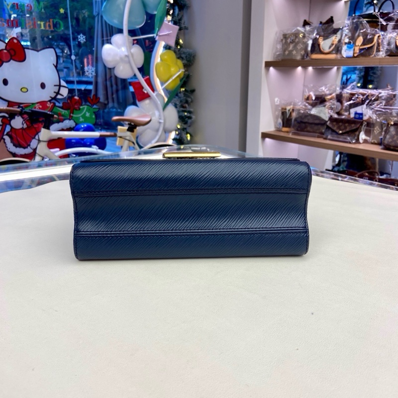 98新LV 路易威登  Twist 系列 藍色水波紋扭扭包 中號  尺寸：23*16*-4