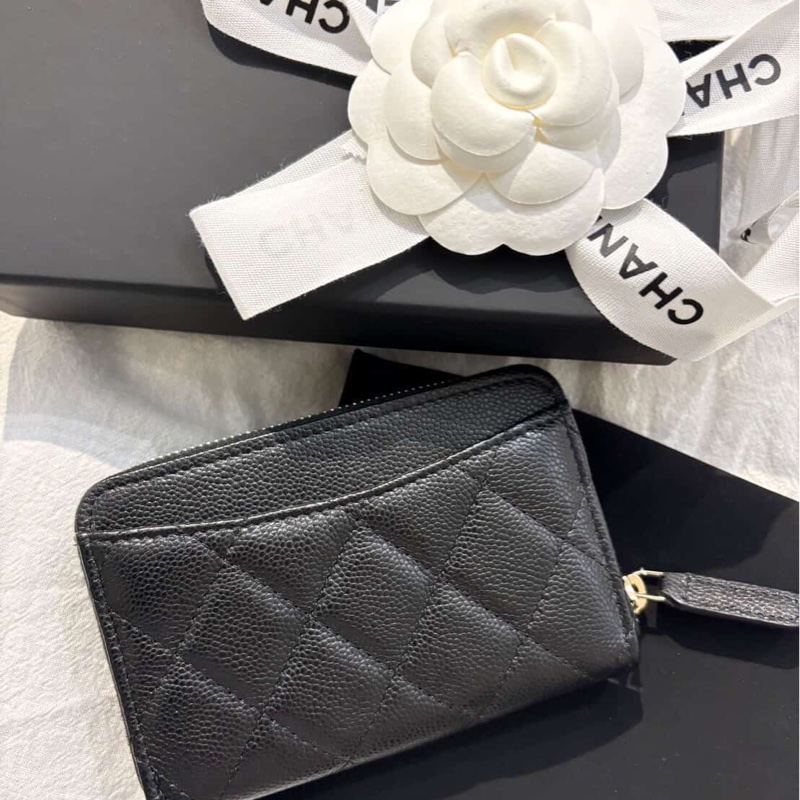 Chanel 加大款拉鍊錢包 近新，膜還在-3