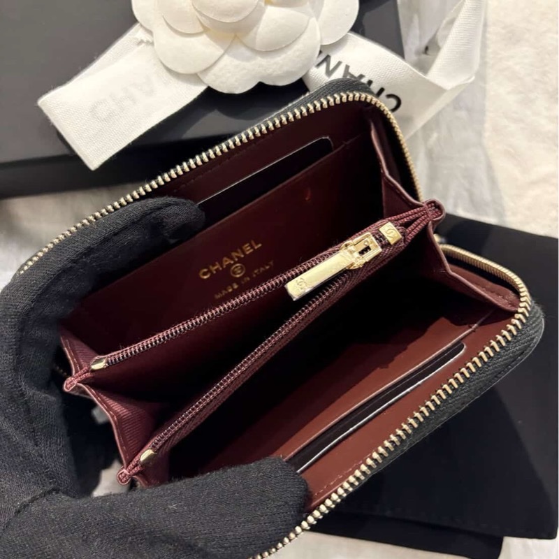 Chanel 加大款拉鍊錢包 近新，膜還在-10