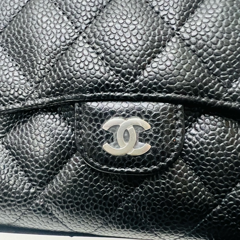 香奈兒三折荔枝牛皮短夾-1