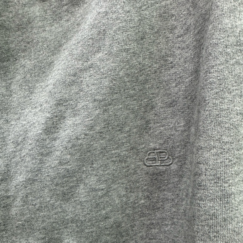 Balenciaga 巴黎世家 灰色刺繡雙B衛衣 M碼-2