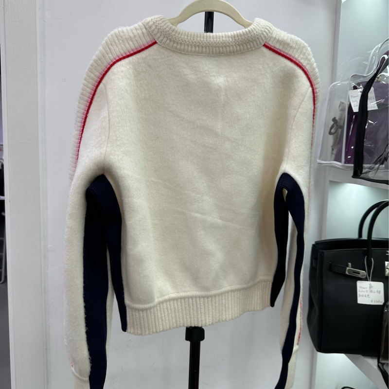 Chanel 白色拼粉黑羊絨外套 40碼-1