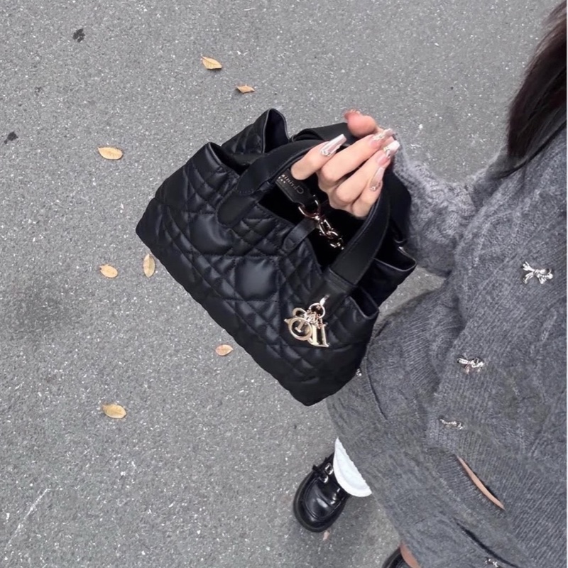【配件：帶票大全套 】Dior Toujours 土著 橫版 小號 黑色 手提包-1