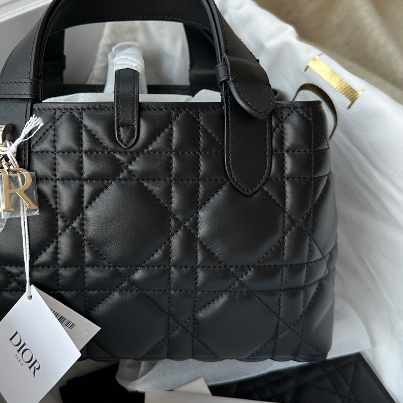 【配件：帶票大全套 】Dior Toujours 土著 橫版 小號 黑色 手提包-4