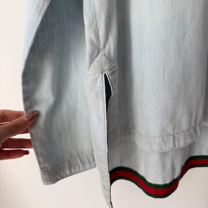Gucci藍色仿丹寧上衣-1