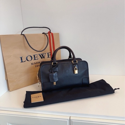 【99新保存品🆕】Loewe 黑金Amazona29亞馬遜波士頓手提包