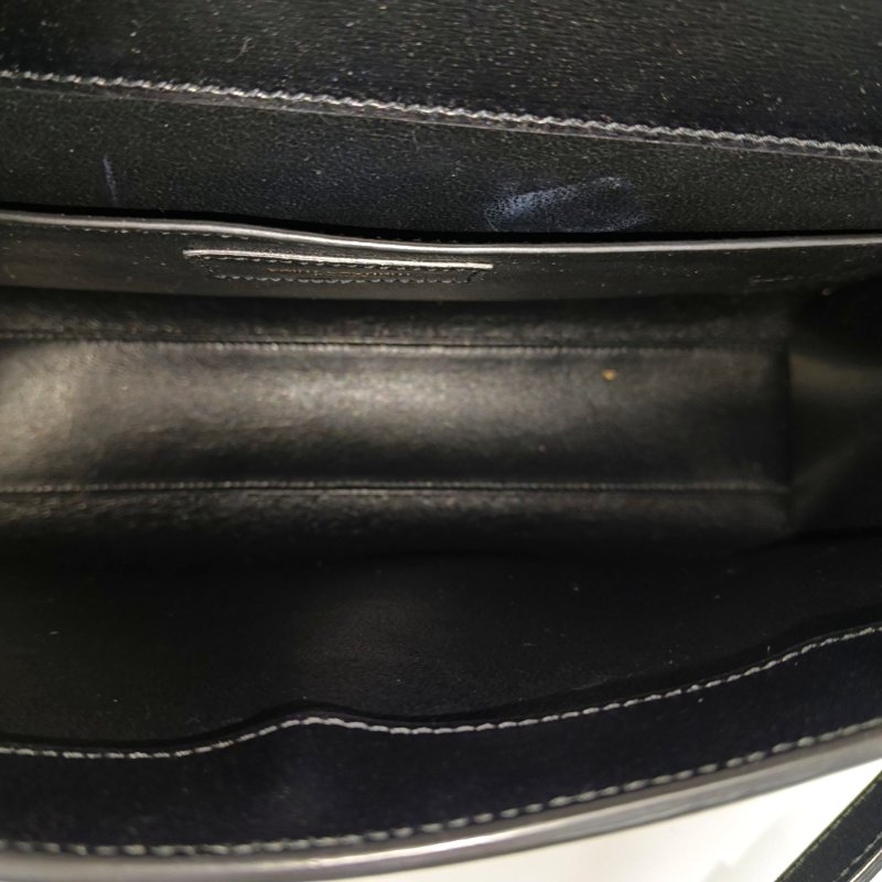 YSL MANHATTAN 黑色牛皮曼哈頓包單肩包 金色五金 可拆卸肩帶-6