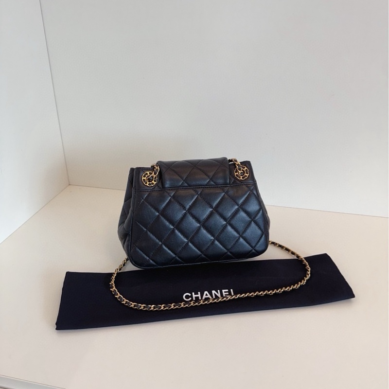 【99新🆕芯片款】Chanel  24p新款 黑金19系列小元寶 hobo鏈條包 單肩包-2
