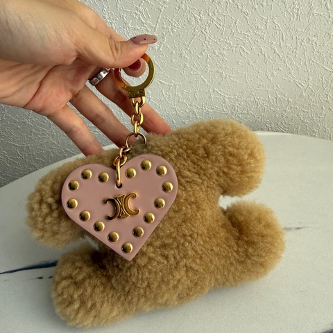 Celine毛毛吊飾 雙面