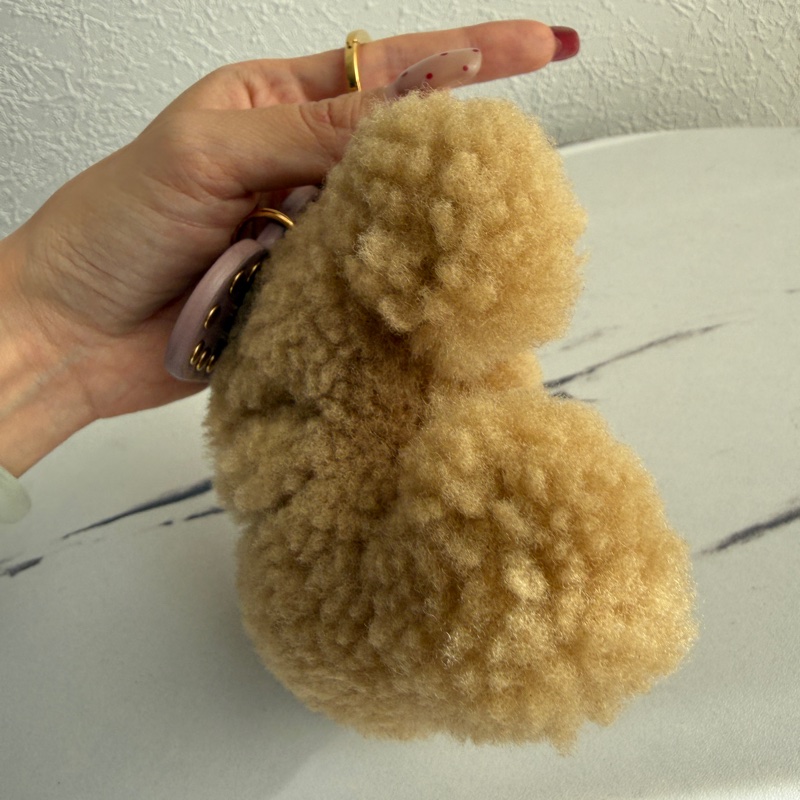 Celine毛毛吊飾 雙面-4