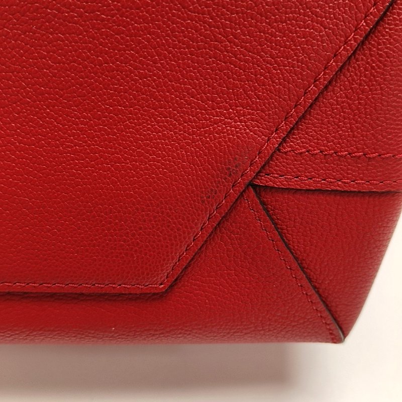 LOUIS VUITTON VERY紅色牛皮老花壓紋單肩包銀色五金可拆卸肩帶-13