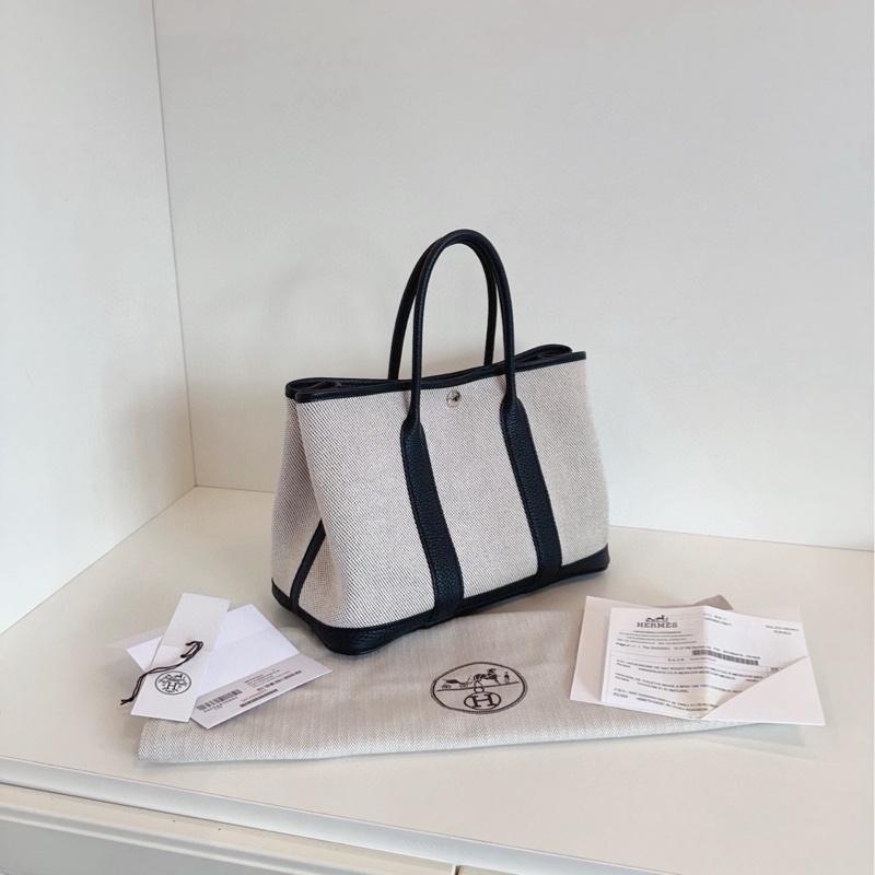 【閒置🆕】Hermes  Garden Party GP30 經典黑白熊貓🐼色 花園包 手提包-1