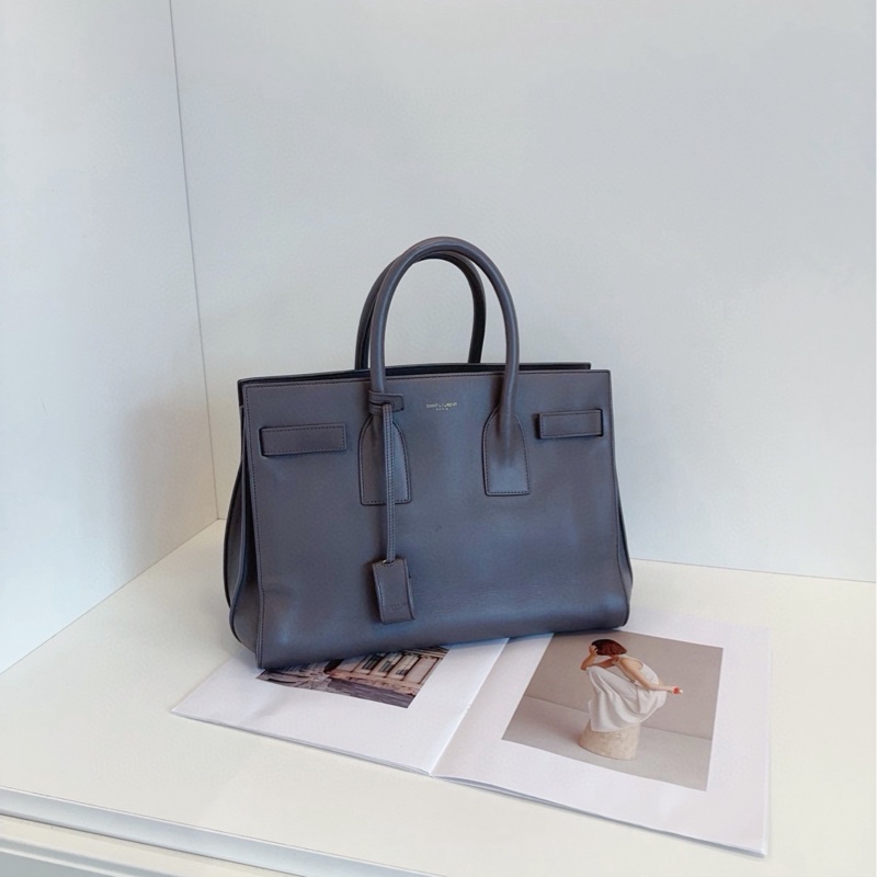 【97新🆕】YSL Sac De Jour大象灰🐘全皮風琴手提托特包 手提包-0