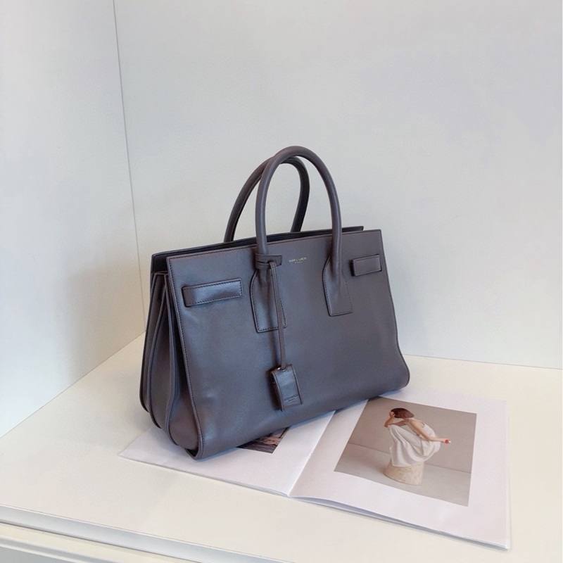 【97新🆕】YSL Sac De Jour大象灰🐘全皮風琴手提托特包 手提包-2