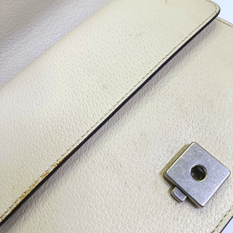 GUCCI Dionysus迷你白色牛皮虎頭鑲嵌酒神包斜挎包單肩包 銀色五金-10