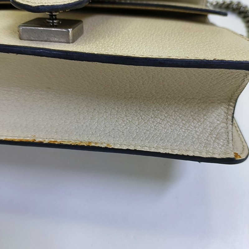 GUCCI Dionysus迷你白色牛皮虎頭鑲嵌酒神包斜挎包單肩包 銀色五金-13