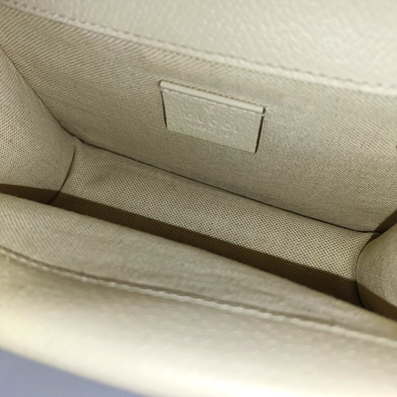 GUCCI Dionysus迷你白色牛皮虎頭鑲嵌酒神包斜挎包單肩包 銀色五金-14