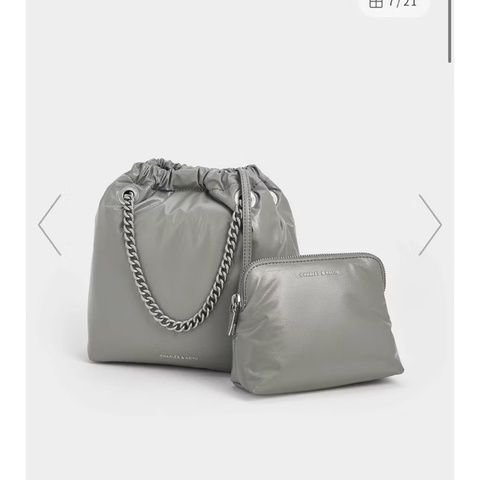 小Ck✨灰色charles & Keith caia 鏈條包/肩背包