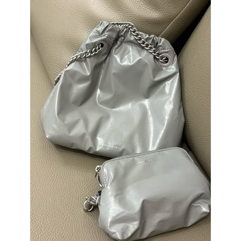 小Ck✨灰色charles & Keith caia 鏈條包/肩背包-6