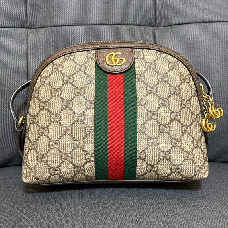 GUCCI 經典雙G貝殼包 斜背包-0