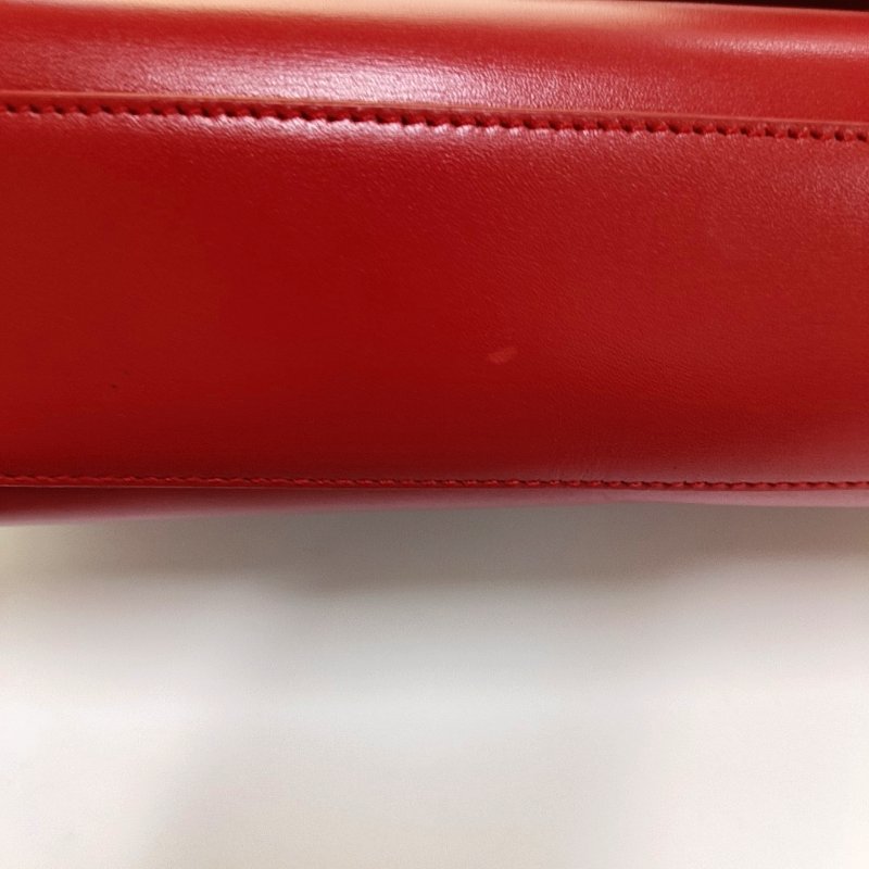 YSL MANHATTAN紅色牛皮曼哈頓包單肩包斜挎包金色五金可拆卸肩帶-13