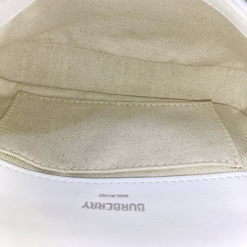 BURBERRY Lola 白色牛皮編織單肩包斜挎包銀色五金-6