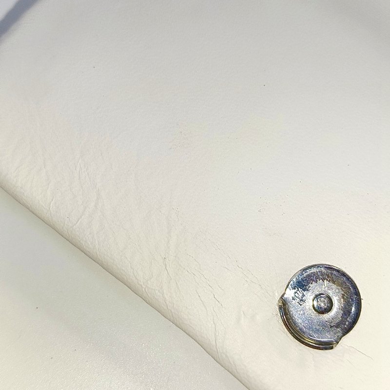 BURBERRY Lola 白色牛皮編織單肩包斜挎包銀色五金-8