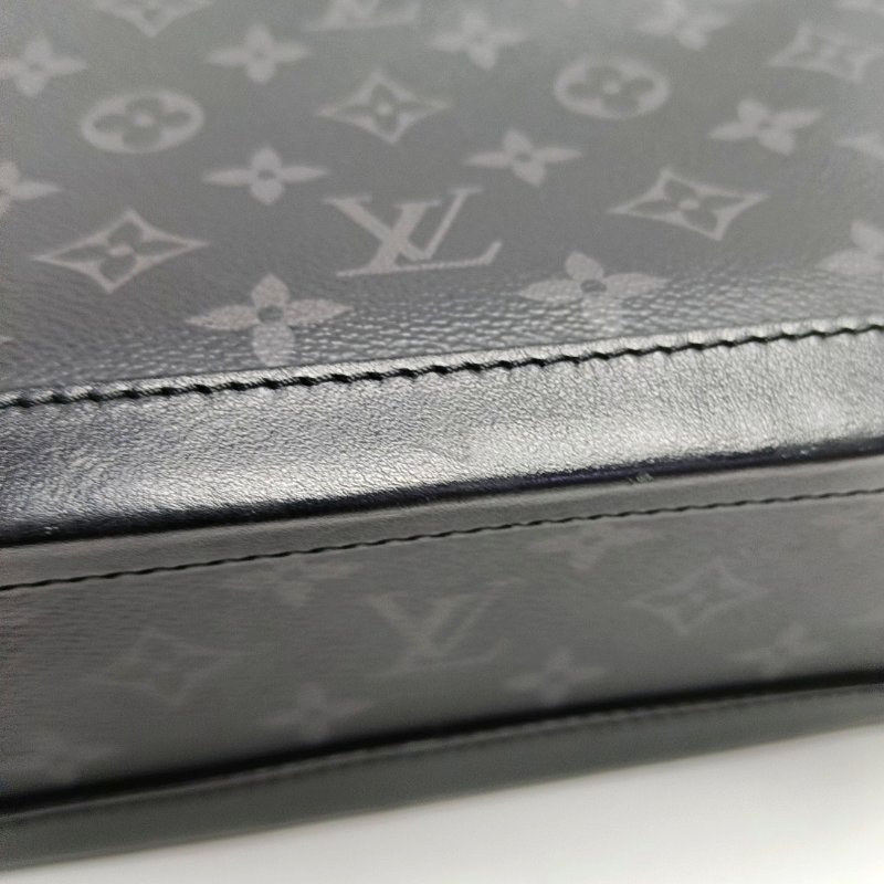 LOUIS VUITTON SOFT TRUNK 黑色塗層帆布老花黑武士單肩包手提包黑色五金可拆卸肩帶-11