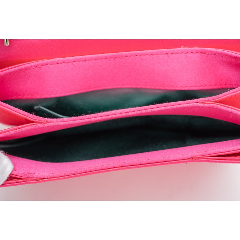 RV Pilgrim粉紅色緞面鑲鑽迷你手提包-3