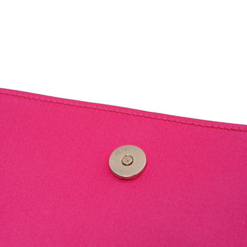 RV Pilgrim粉紅色緞面鑲鑽迷你手提包-5