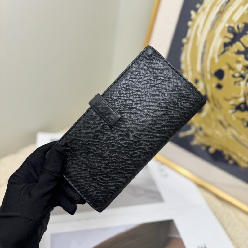 【87🆕】Hermes bearn長款錢包錢夾黑色銀扣-2