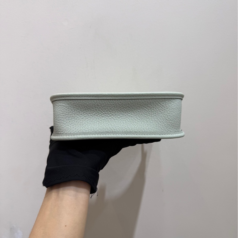 【 全❤️全套】Hermes evelyn mini 冰晶灰金扣斜挎包-6