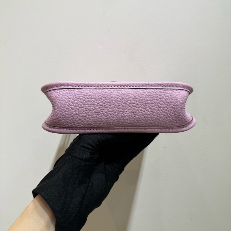 【全套帶票❤️】Hermes evelyne mini 伊芙琳迷你x9錦葵紫銀扣 單肩包-3