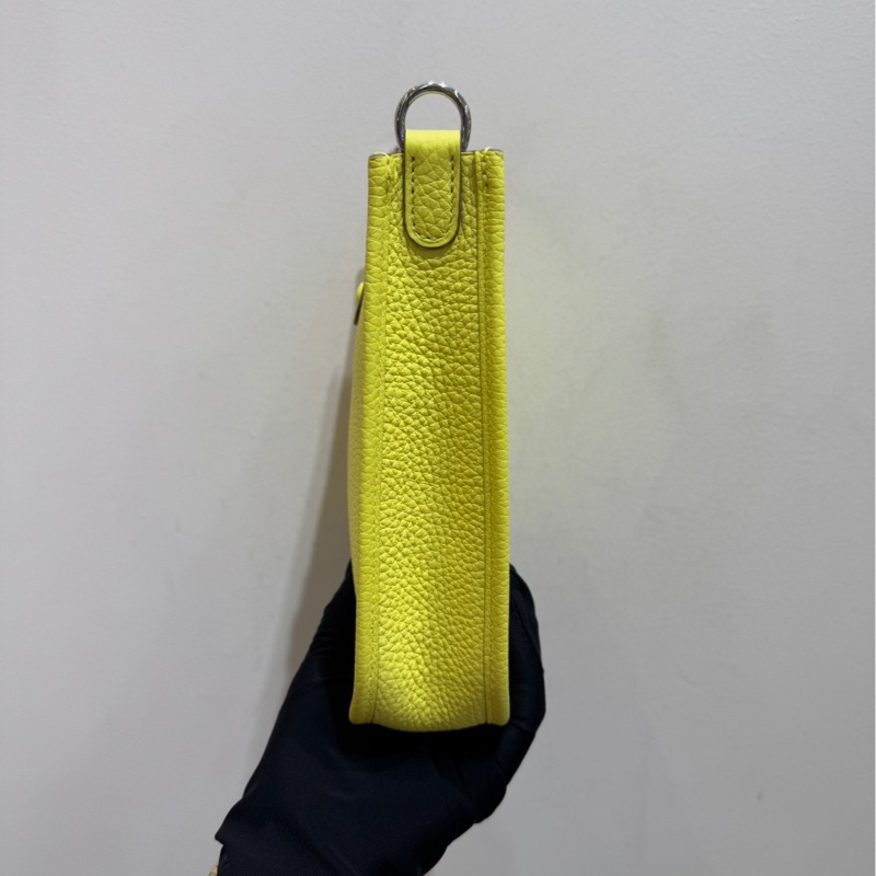 【全❤️全套帶票】Hermes evelyn mini 檸檬酒黃銀扣 單肩包-5
