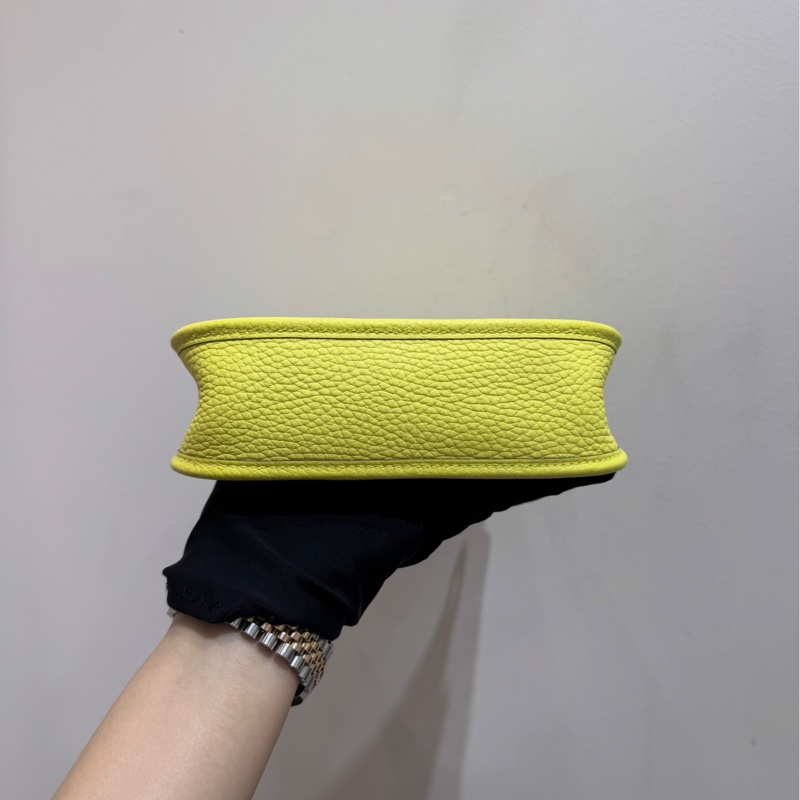 【全❤️全套帶票】Hermes evelyn mini 檸檬酒黃銀扣 單肩包-6