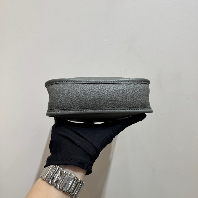 【全套❤️】Hermes  迷你 evelyn mini 積雨雲灰金扣  單肩包-6