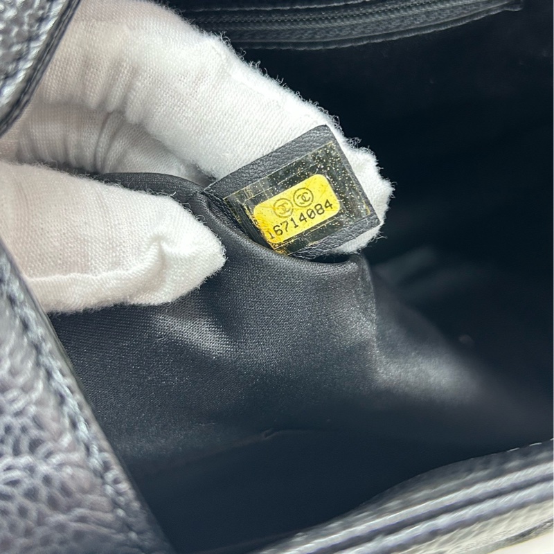 Chanel 黑銀竪版購物袋 尺寸約29*28.5 附件卡、塵袋。-8